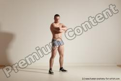 Underwear Martial art Man White Standing poses - ALL Athletic Short Brown Standing poses - simple Dynamic poses Academic