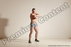 Underwear Martial art Man White Standing poses - ALL Athletic Short Brown Standing poses - simple Dynamic poses Academic