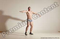 Underwear Martial art Man White Standing poses - ALL Athletic Short Brown Standing poses - simple Dynamic poses Academic