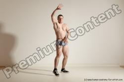 Underwear Martial art Man White Standing poses - ALL Athletic Short Brown Standing poses - simple Dynamic poses Academic