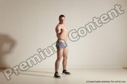 Underwear Martial art Man White Standing poses - ALL Athletic Short Brown Standing poses - simple Dynamic poses Academic