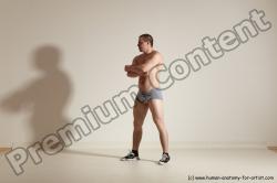 Underwear Martial art Man White Standing poses - ALL Athletic Short Brown Standing poses - simple Dynamic poses Academic