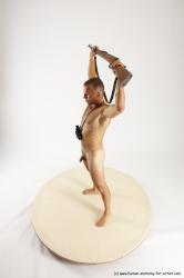 Nude Fighting with rifle Man White Standing poses - ALL Slim Short Brown Standing poses - simple Multi angles poses Realistic