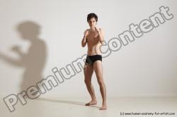 Swimsuit Martial art Man White Standing poses - ALL Slim Short Brown Standing poses - simple Dynamic poses Academic