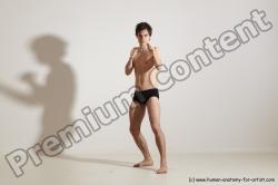 Swimsuit Martial art Man White Standing poses - ALL Slim Short Brown Standing poses - simple Dynamic poses Academic