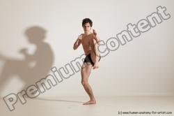 Swimsuit Martial art Man White Standing poses - ALL Slim Short Brown Standing poses - simple Dynamic poses Academic