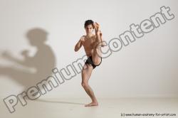 Swimsuit Martial art Man White Standing poses - ALL Slim Short Brown Standing poses - simple Dynamic poses Academic