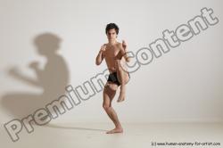 Swimsuit Martial art Man White Standing poses - ALL Slim Short Brown Standing poses - simple Dynamic poses Academic