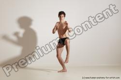 Swimsuit Martial art Man White Standing poses - ALL Slim Short Brown Standing poses - simple Dynamic poses Academic