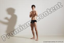 Swimsuit Martial art Man White Standing poses - ALL Slim Short Brown Standing poses - simple Dynamic poses Academic