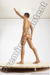 Nude Man White Standing poses - ALL Athletic Short Brown Standing poses - simple Multi angles poses Realistic