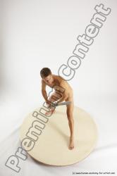 Nude Fighting with sword Man White Standing poses - ALL Athletic Short Brown Standing poses - simple Multi angles poses Realistic