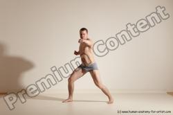 Underwear Martial art Man White Standing poses - ALL Athletic Short Brown Standing poses - simple Dynamic poses Academic