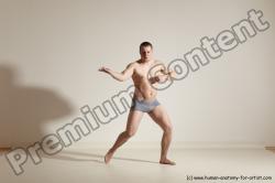 Underwear Martial art Man White Standing poses - ALL Athletic Short Brown Standing poses - simple Dynamic poses Academic