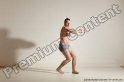 Underwear Martial art Man White Standing poses - ALL Athletic Short Brown Standing poses - simple Dynamic poses Academic