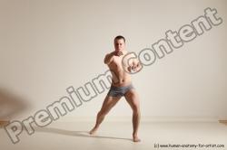 Underwear Martial art Man White Standing poses - ALL Athletic Short Brown Standing poses - simple Dynamic poses Academic