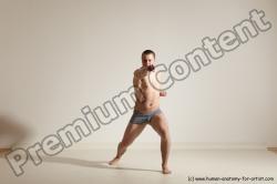 Underwear Martial art Man White Standing poses - ALL Athletic Short Brown Standing poses - simple Dynamic poses Academic