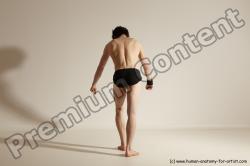 Underwear Gymnastic poses Man White Athletic Short Black Dancing Dynamic poses Academic