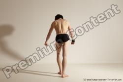 Underwear Gymnastic poses Man White Athletic Short Black Dancing Dynamic poses Academic