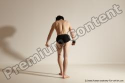 Underwear Gymnastic poses Man White Athletic Short Black Dancing Dynamic poses Academic