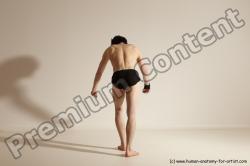 Underwear Gymnastic poses Man White Athletic Short Black Dancing Dynamic poses Academic