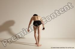 Underwear Gymnastic poses Man White Athletic Short Black Dancing Dynamic poses Academic