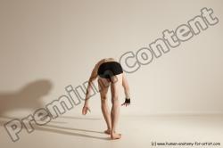 Underwear Gymnastic poses Man White Athletic Short Black Dancing Dynamic poses Academic