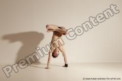 Underwear Gymnastic poses Man White Athletic Short Black Dancing Dynamic poses Academic