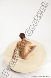 Nude Man White Sitting poses - simple Slim Short Brown Sitting poses - ALL Multi angles poses Realistic