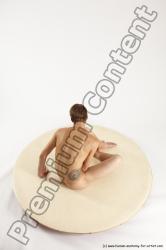 Nude Man White Sitting poses - simple Slim Short Brown Sitting poses - ALL Multi angles poses Realistic