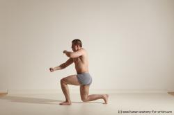 Underwear Martial art Man White Standing poses - ALL Athletic Short Brown Standing poses - simple Dynamic poses Academic