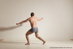 Underwear Martial art Man White Standing poses - ALL Athletic Short Brown Standing poses - simple Dynamic poses Academic