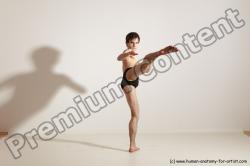 Underwear Martial art Man White Standing poses - ALL Slim Short Brown Standing poses - simple Dynamic poses Academic