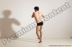 Underwear Martial art Man White Standing poses - ALL Slim Short Brown Standing poses - simple Dynamic poses Academic