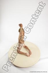 Nude Man White Kneeling poses - ALL Athletic Short Brown Kneeling poses - on both knees Multi angles poses Realistic