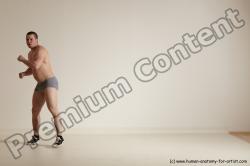 Underwear Martial art Man White Standing poses - ALL Athletic Short Brown Standing poses - simple Dynamic poses Academic