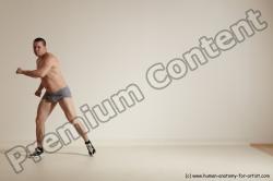 Underwear Martial art Man White Standing poses - ALL Athletic Short Brown Standing poses - simple Dynamic poses Academic