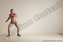 Underwear Martial art Man White Standing poses - ALL Athletic Short Brown Standing poses - simple Dynamic poses Academic