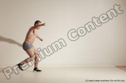 Underwear Martial art Man White Standing poses - ALL Athletic Short Brown Standing poses - simple Dynamic poses Academic