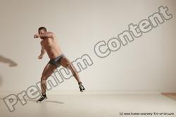 Underwear Martial art Man White Standing poses - ALL Athletic Short Brown Standing poses - simple Dynamic poses Academic