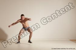 Underwear Martial art Man White Standing poses - ALL Athletic Short Brown Standing poses - simple Dynamic poses Academic