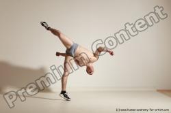 Underwear Martial art Man White Standing poses - ALL Athletic Short Brown Standing poses - simple Dynamic poses Academic