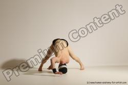 Underwear Gymnastic poses Man White Athletic Short Black Dancing Dynamic poses Academic