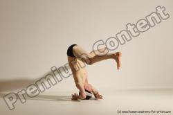 Underwear Gymnastic poses Man White Athletic Short Black Dancing Dynamic poses Academic