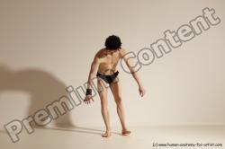 Underwear Gymnastic poses Man White Athletic Short Black Dancing Dynamic poses Academic