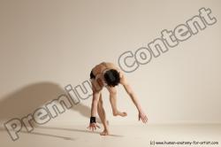 Underwear Gymnastic poses Man White Athletic Short Black Dancing Dynamic poses Academic