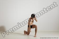 Underwear Martial art Man White Standing poses - ALL Slim Short Brown Standing poses - simple Dynamic poses Academic