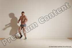 Underwear Martial art Man White Standing poses - ALL Slim Short Brown Standing poses - simple Dynamic poses Academic