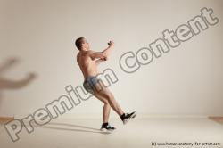 Underwear Martial art Man White Standing poses - ALL Slim Short Brown Standing poses - simple Dynamic poses Academic