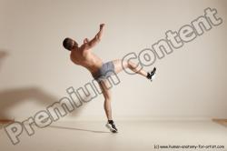 Underwear Martial art Man White Standing poses - ALL Slim Short Brown Standing poses - simple Dynamic poses Academic